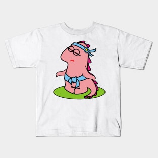 Yoga dragon girl Kids T-Shirt